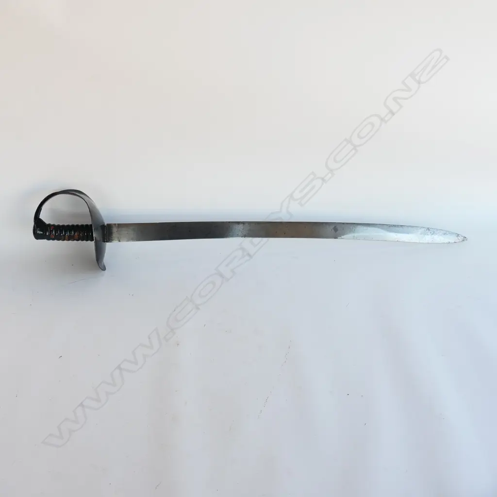 An 1845 Pattern Navy Cutlass. 730mm long, single edged blade with spear point, cleaned, Image 1++