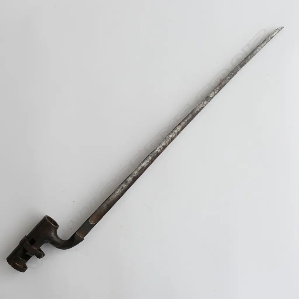 British 1853 Enfield Triangular Socket Bayonet (‘418’), lightly cleaned. Image 1++