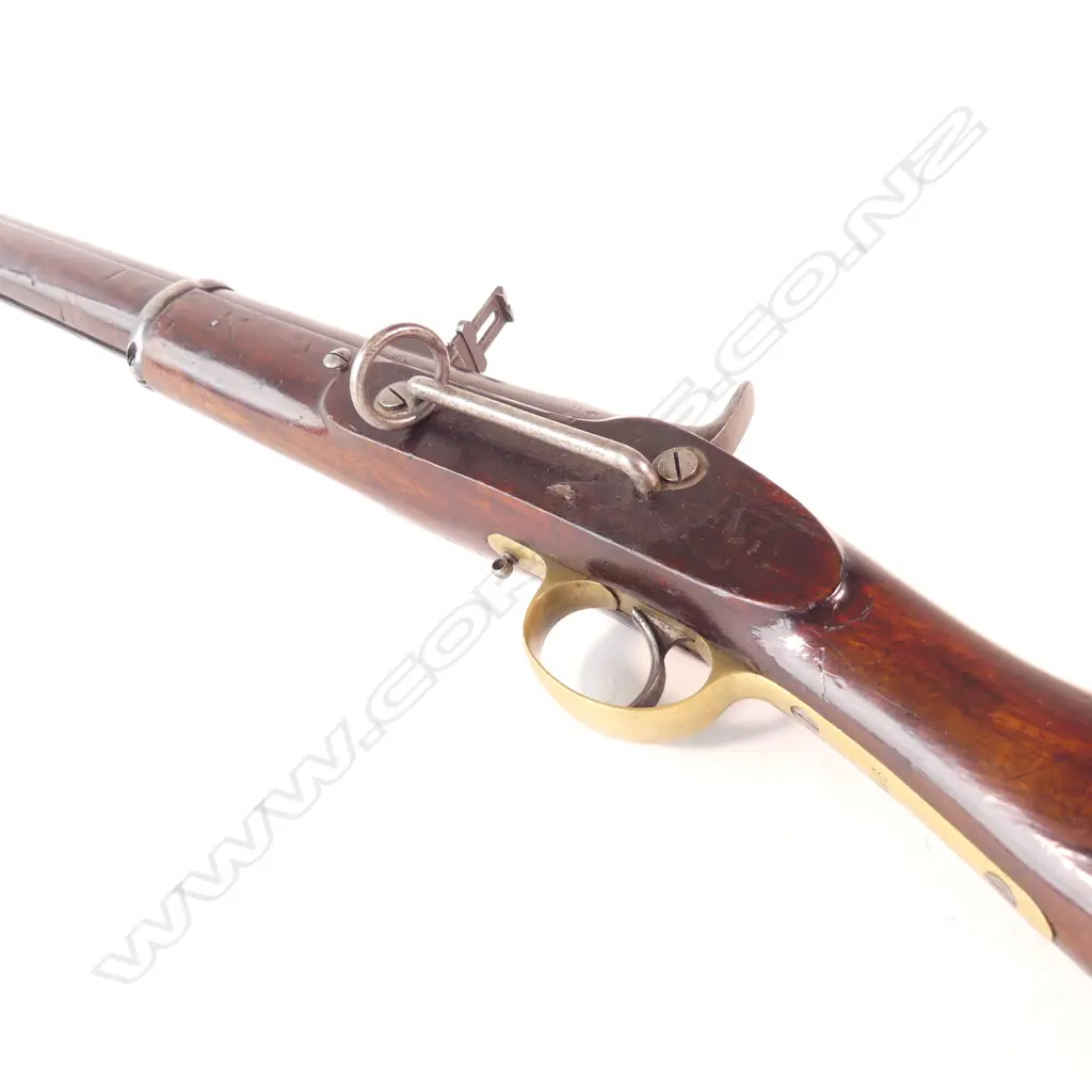 A scarce Enfield Pattern 1861 Rifled Cavalry Pattern Carbine, .577 caliber.  A scarce carbine as practically all production was returned to Enfield before issue for conversion to Snider System. Image 1++