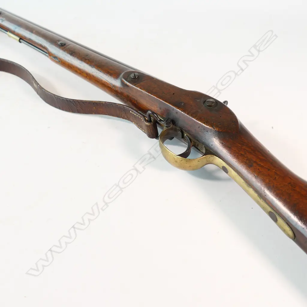 11 bore 1852 Pattern Sappers & Miners muzzle loading percussion smooth bore carbine. Lock marked ‘C H Oilks, Tower Hill, London’. Image 1++