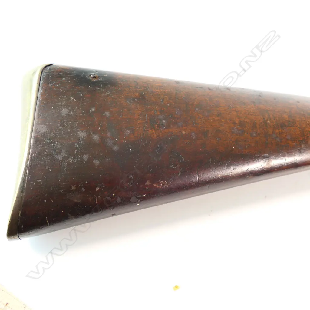 11 bore 1852 Pattern Sappers & Miners muzzle loading percussion smooth bore carbine. Lock marked ‘C H Oilks, Tower Hill, London’. Image 1++