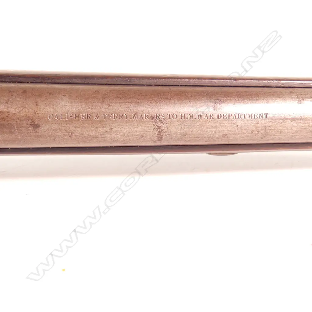 A Calisher & Terry Military Breech Loading Capping Carbine, caliber .30 bore. 20¼" barrel, 38" overall. Image 1++
