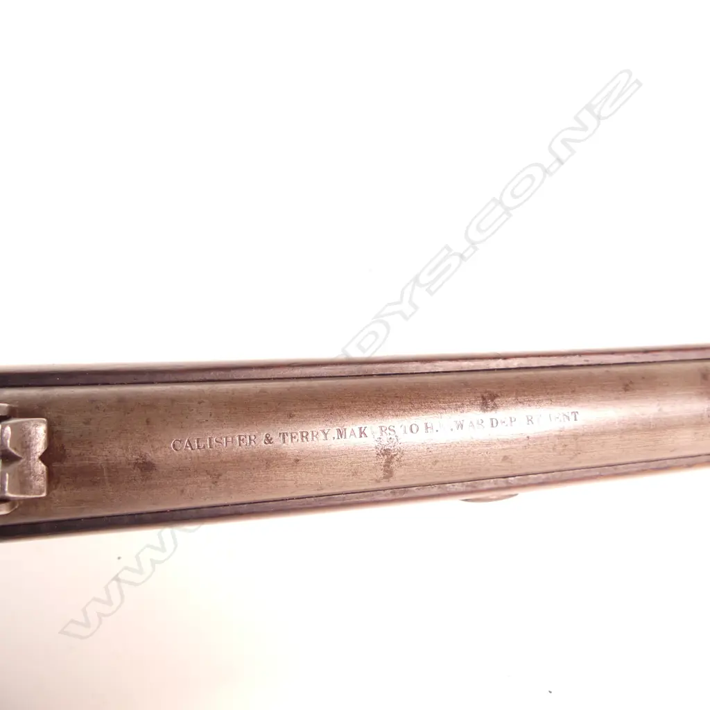 A Calisher & Terry Military Breech Loading Capping Carbine, caliber .30 bore. 20¼" barrel, 38" overall. Image 1++