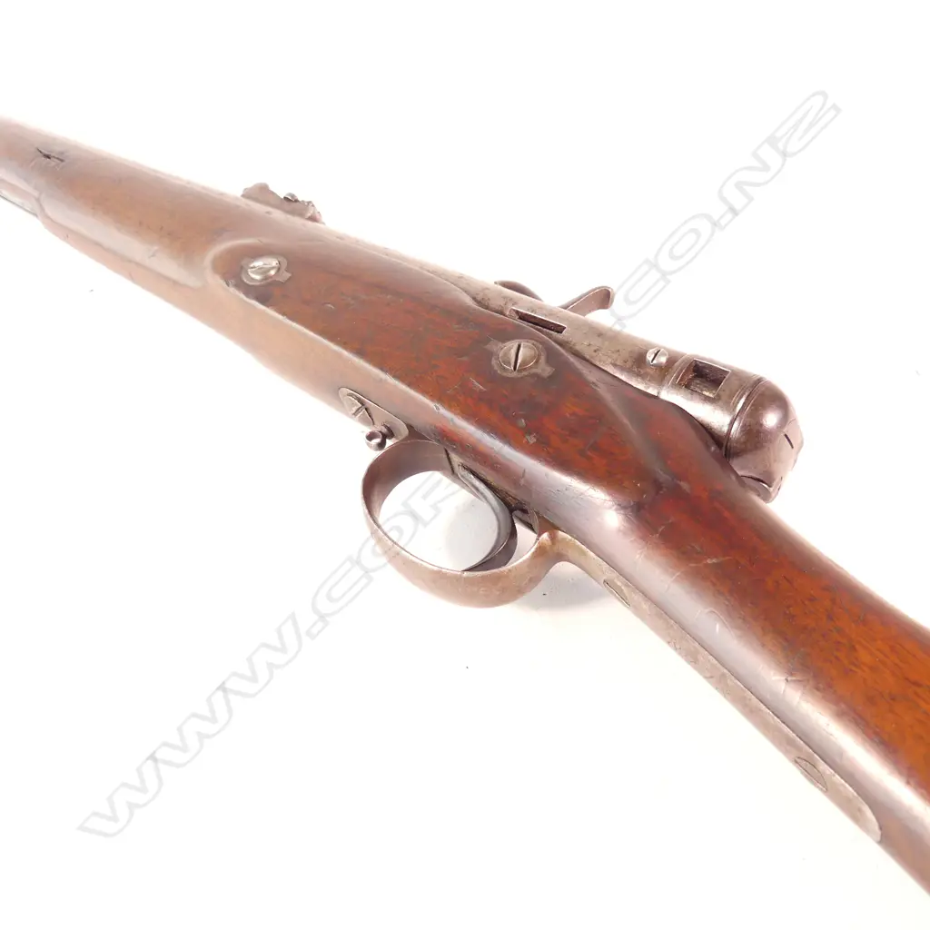A Calisher & Terry Military Breech Loading Capping Carbine, caliber .30 bore. 20¼" barrel, 38" overall. Image 1++