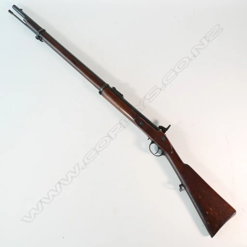 Enfield Two-Band Rifle .577 Caliber, 33½" barrel with British proofs and ‘25’. Image 1++