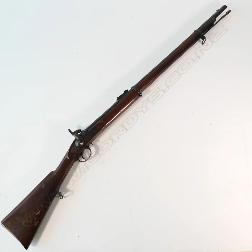 Enfield Two-Band Rifle .577 Caliber, 33½" barrel with British proofs and ‘25’. Image 1++