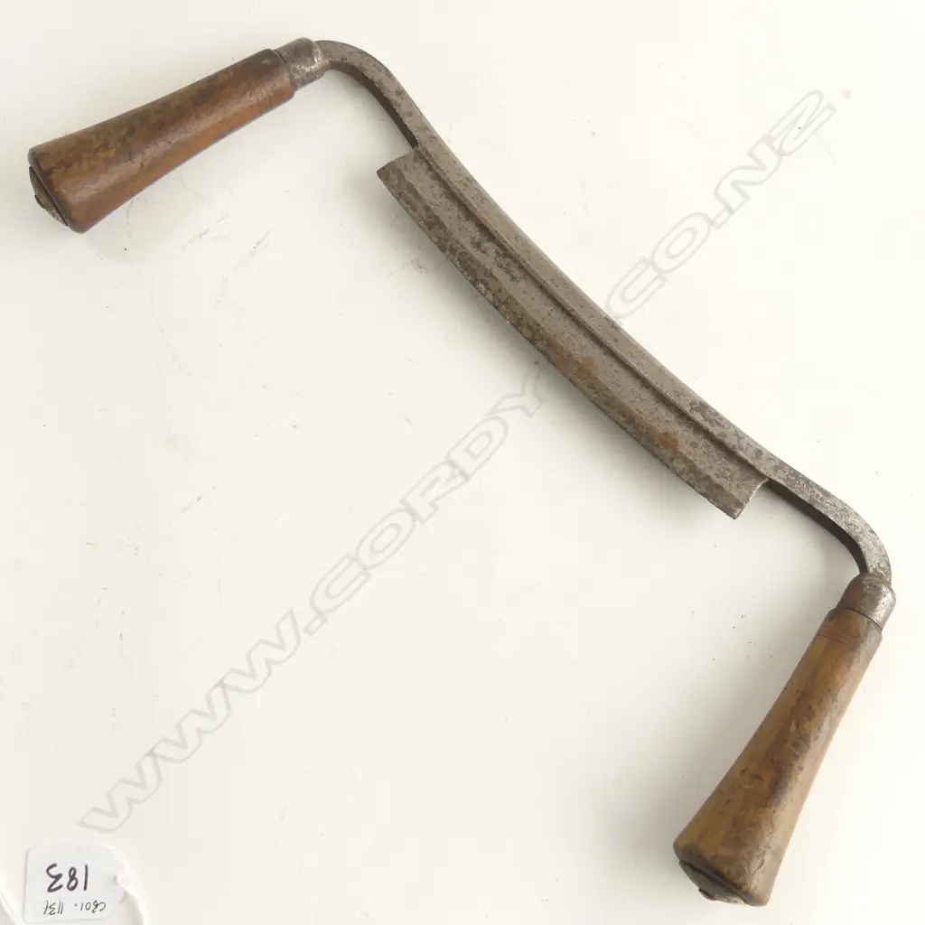 A wooden handled steel spoke shave, marked C E Jennings N.Y.  8 Image 1++