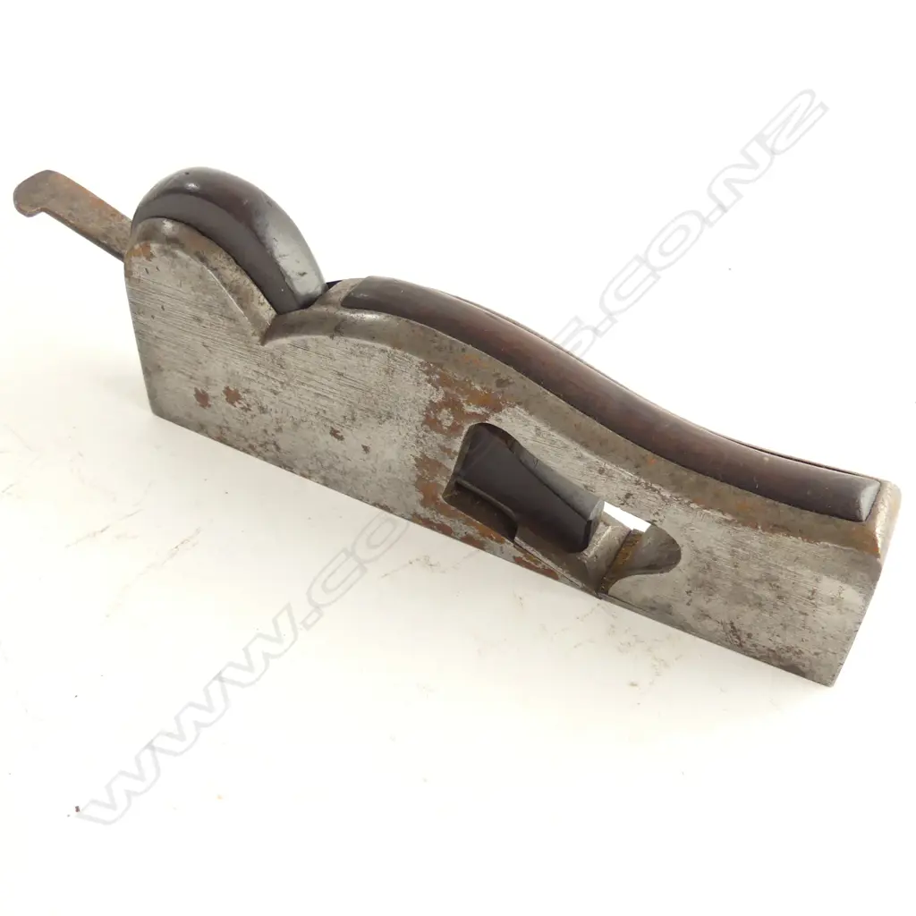 A 19thC rosewood infill steel shoulder plane, previous owner's stamp to side 'Alex Penman' Image 1++