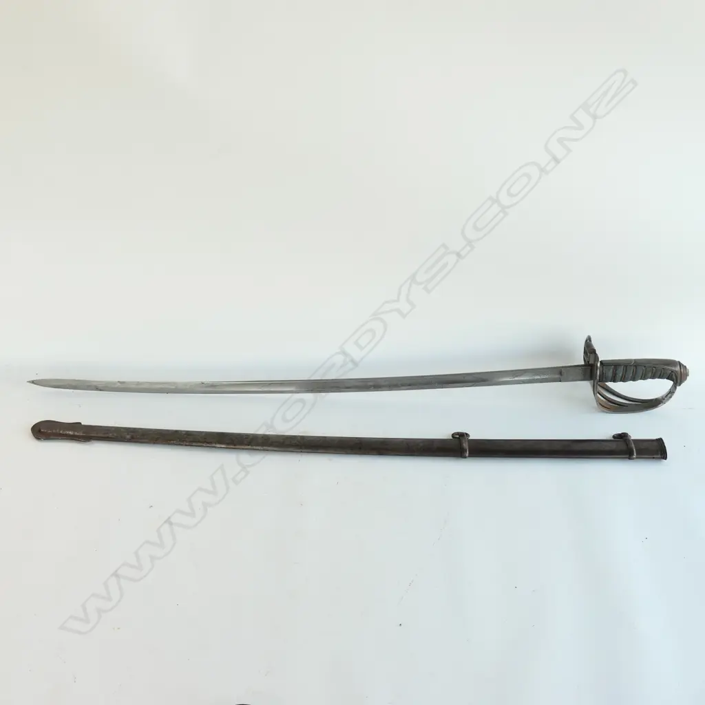 An 1827 Pattern Rifle Regiment Officer's sword, the hilt with open swept guard with cypher of bugle suspended from a crown, Image 1++