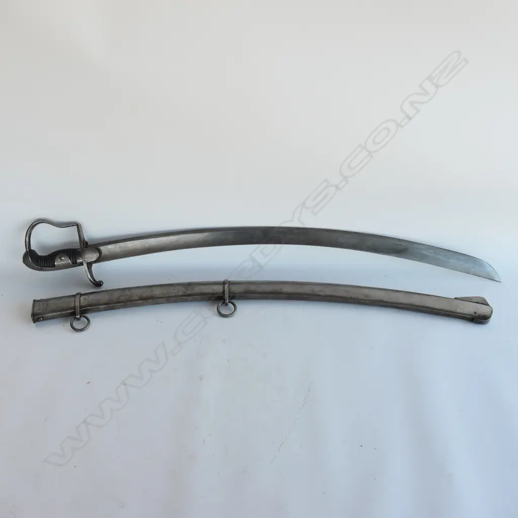 A scarce Pattern 1796 Light Cavalry Trooper's sabre with steel scabbard.  With heavy 33" (825mm) blade, Image 1++
