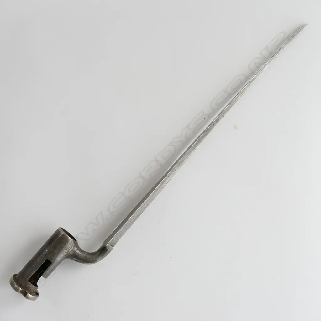 British Pattern 1842 Socket Bayonet, to fit Sergeant's musket, good cleaned condition, No scabbard. Image 1++