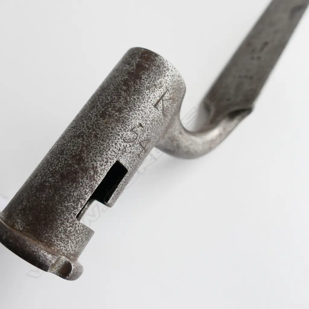 British Pattern 1842 Socket Bayonet, to fit Sergeant's musket, marked 'S. Hill'  good condition with nice patina. No scabbard. Image 1++