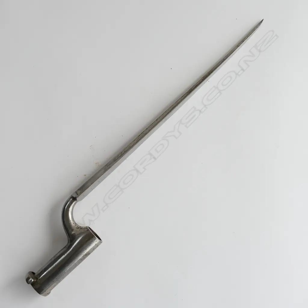 Pattern 1842 Brown Bess Socket Bayonet. Maker's mark "Gill", "1=79=95"  to socket, Lovell's type catch. No scabbard. Image 1++