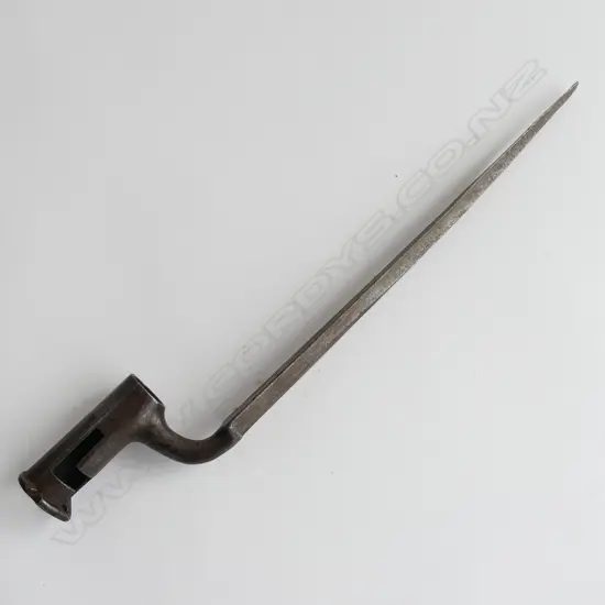Pattern 1842 Brown Bess Socket Bayonet. Maker's mark "Gill", "1=79=95"  to socket, Lovell's type catch. No scabbard.
