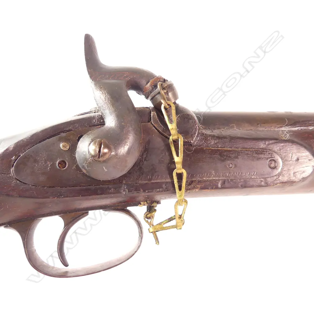 A Whitworth percussion muzzle loading rifle .450 cal. 33" hexagonal bore barrel, Image 1++