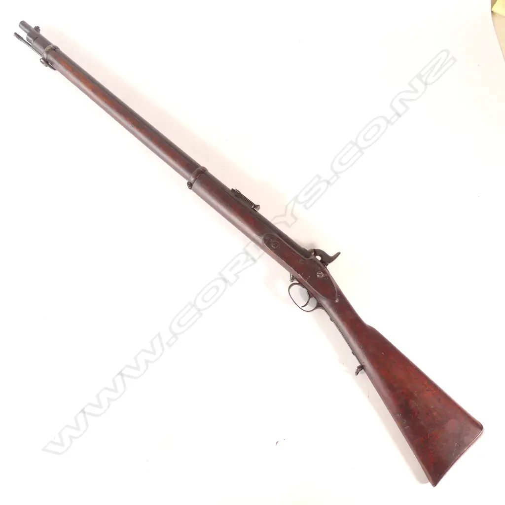 A Whitworth percussion muzzle loading rifle .450 cal. 33" hexagonal bore barrel, Image 1++