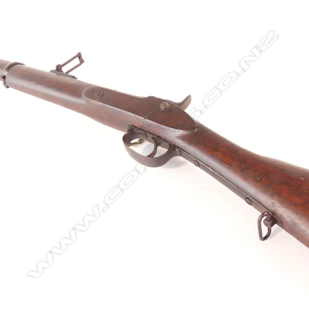 A Whitworth percussion muzzle loading rifle .450 cal. 33" hexagonal bore barrel, Image 1++