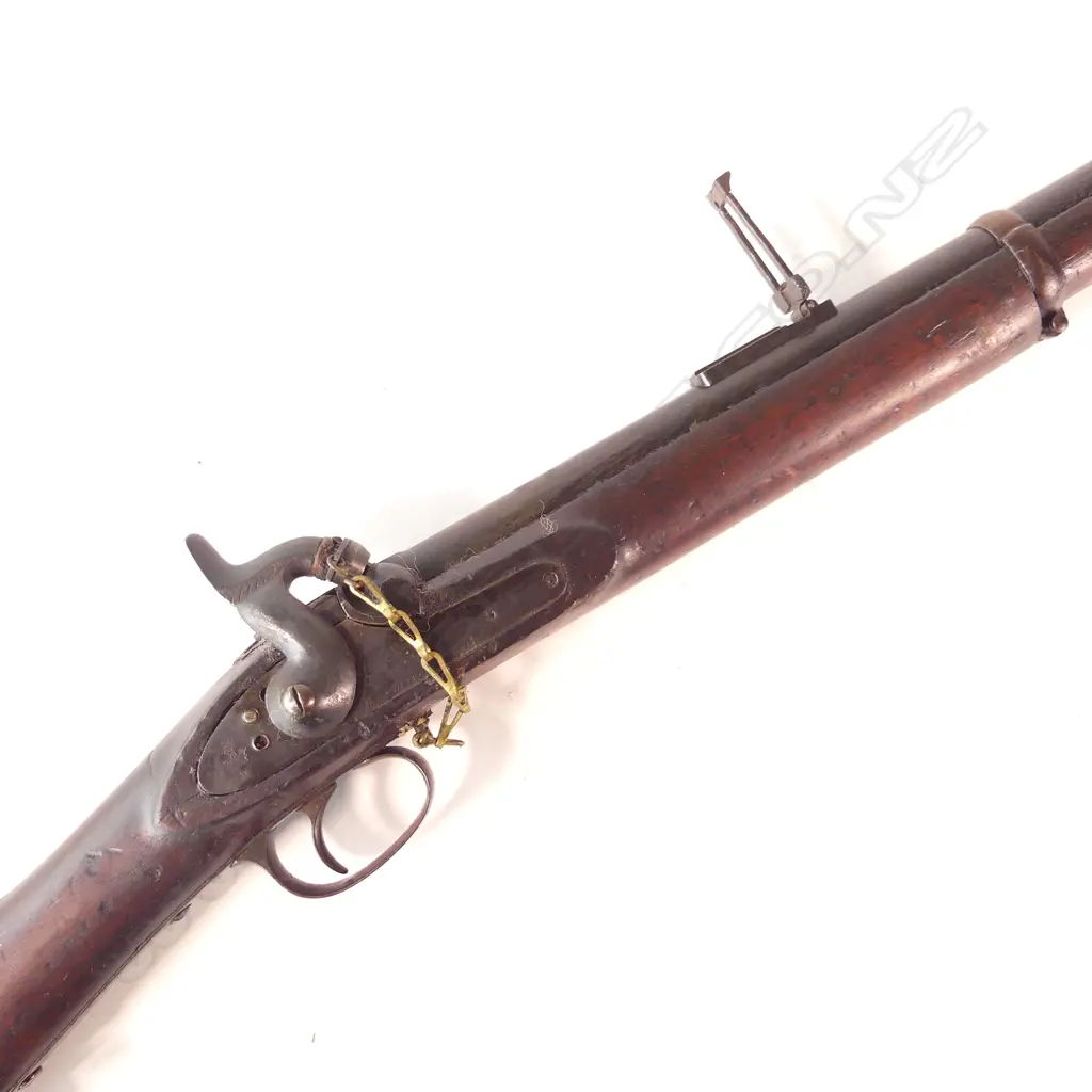A Whitworth percussion muzzle loading rifle .450 cal. 33" hexagonal bore barrel, Image 1++