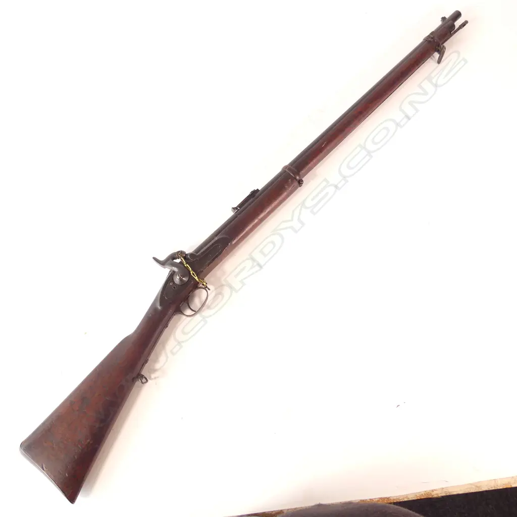 A Whitworth percussion muzzle loading rifle .450 cal. 33" hexagonal bore barrel, Image 1++