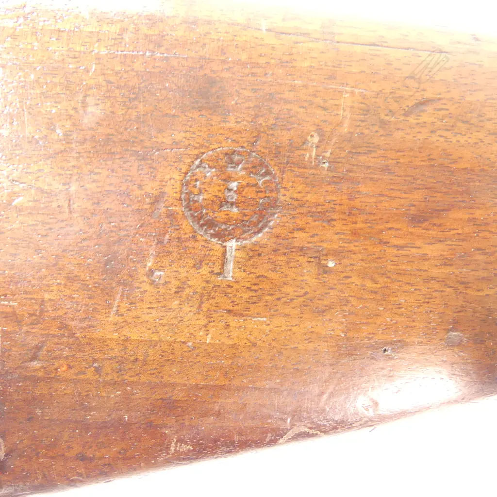 British Pattern 1844 Yeomanry Cavalry Percussion Carbine, .60 caliber ,  20" barrel is 3-groove rifled,  with captive swivel ramrod and retained in stock by two wedges. Image 1++