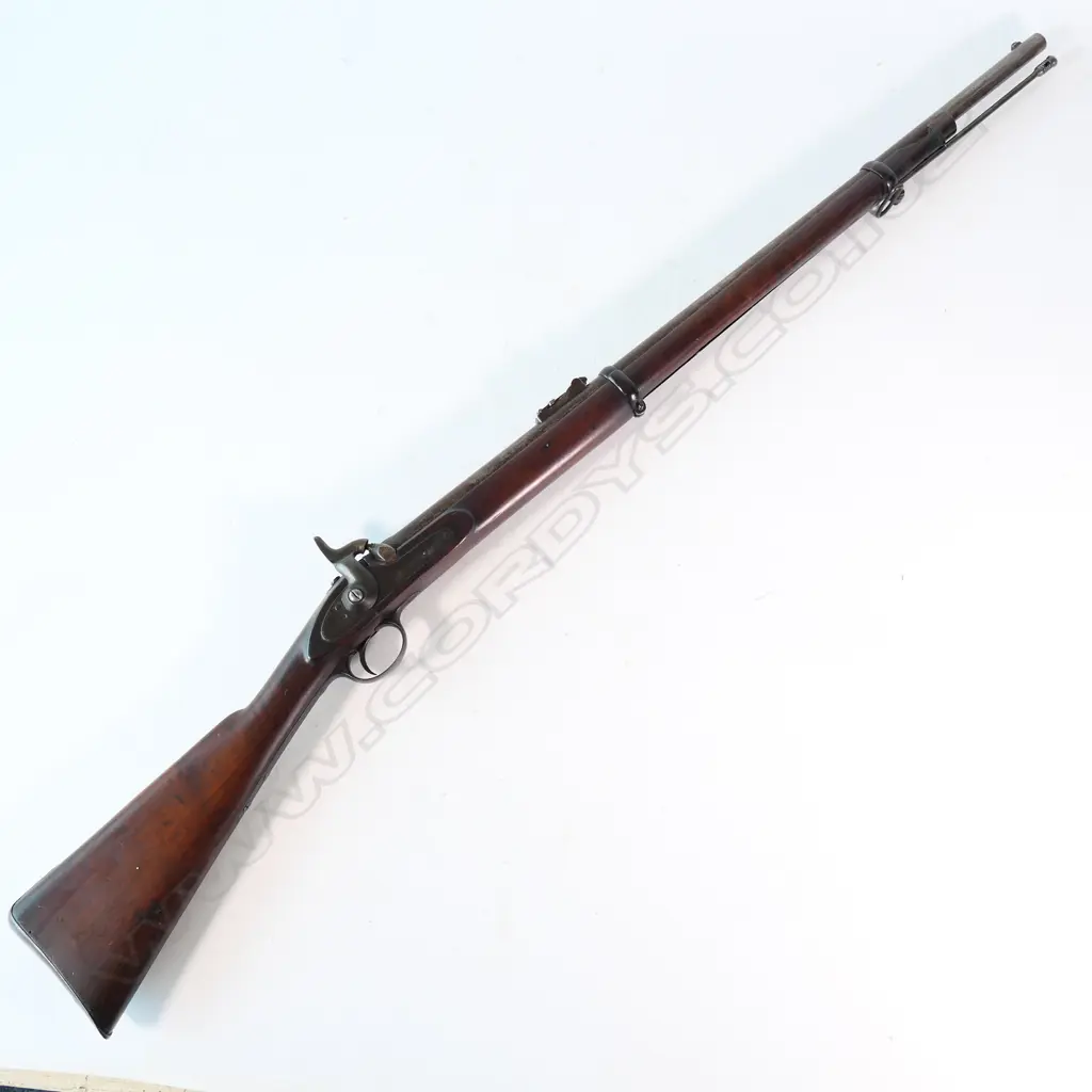 Enfield Muzzle Loading Percussion Rifle, .577 caliber 2 band, Volunteer pattern. Image 1++