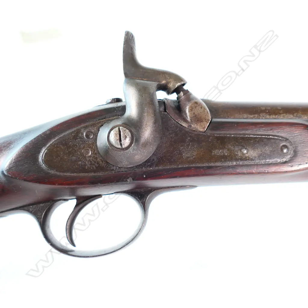 Enfield Muzzle Loading Percussion Rifle, .577 caliber 2 band, Volunteer pattern. Image 1++