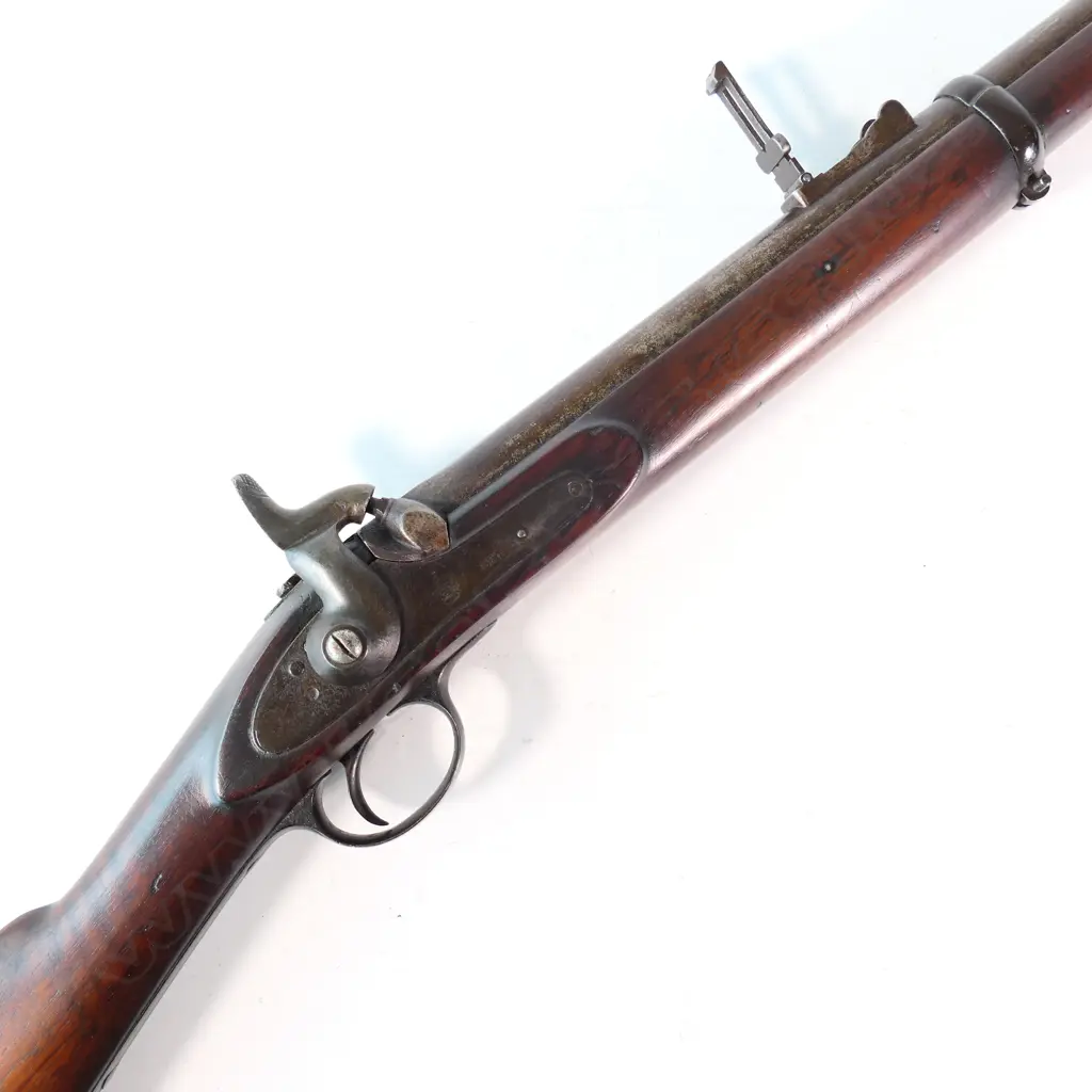 Enfield Muzzle Loading Percussion Rifle, .577 caliber 2 band, Volunteer pattern. Image 1++