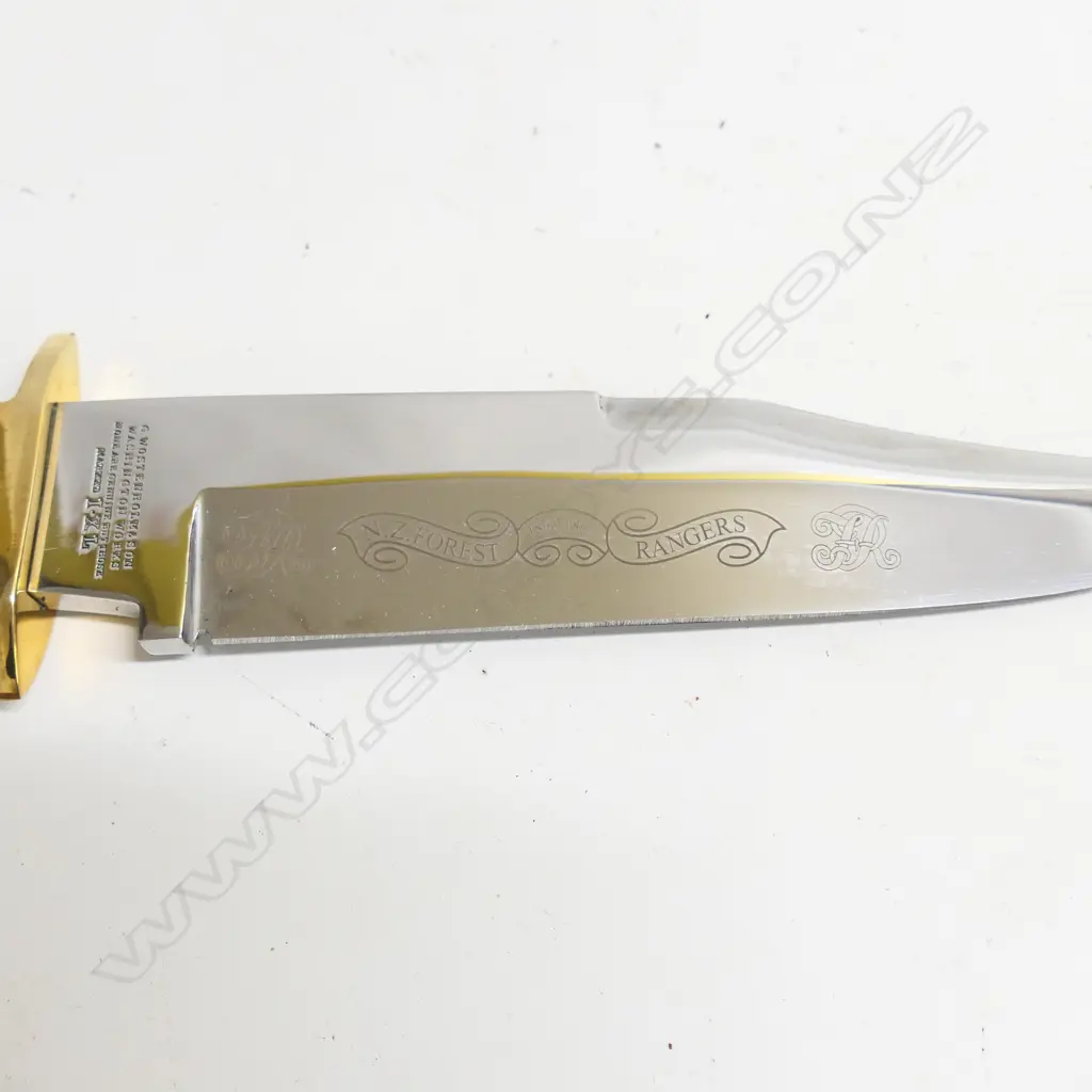 Two substantial 'G. Wostenholm, Washington Works' clip blade 10" Bowie knives by I*XL Sheffield, England, with rosewood coffin handles and brass cross guards, Image 1++