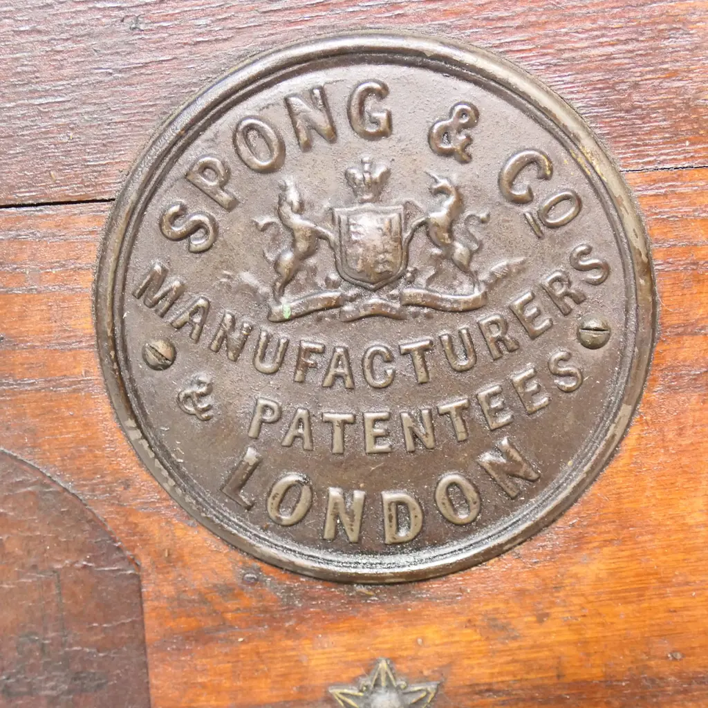 A Victorian knife sharpener, marked 'Spong & Co, Manufacturers & Patentees, London'. Dia.370mm Image 1++