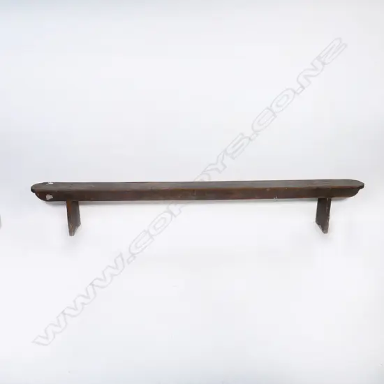 A long wooden form benches (seat)