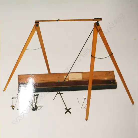 A cased Stadium' an instrument for the rapid measuring of distance of an observed point, (used by the army for musket-rifle practice). In original case with label of maker's: Elliot Brothers.