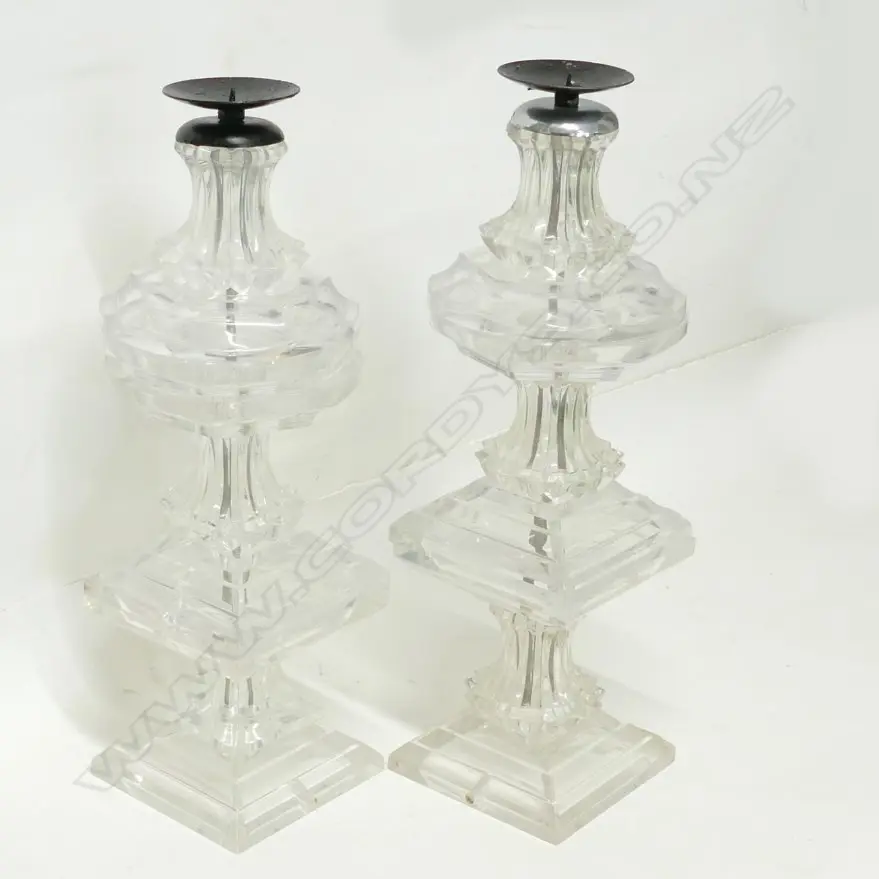 A pair of tall antique-style candle stands Image 1++