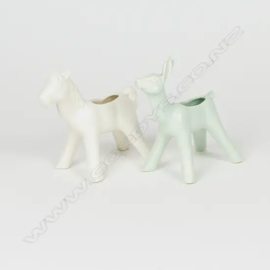 2 C.L ANIMAL VASES; FOAL & FAWN AF
