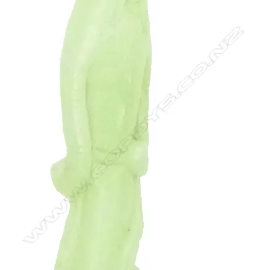 An old Chinese Hotan pale green jade handling piece