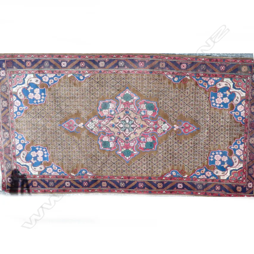 A large old hand knotted Persian Hamadan rug Image 1++