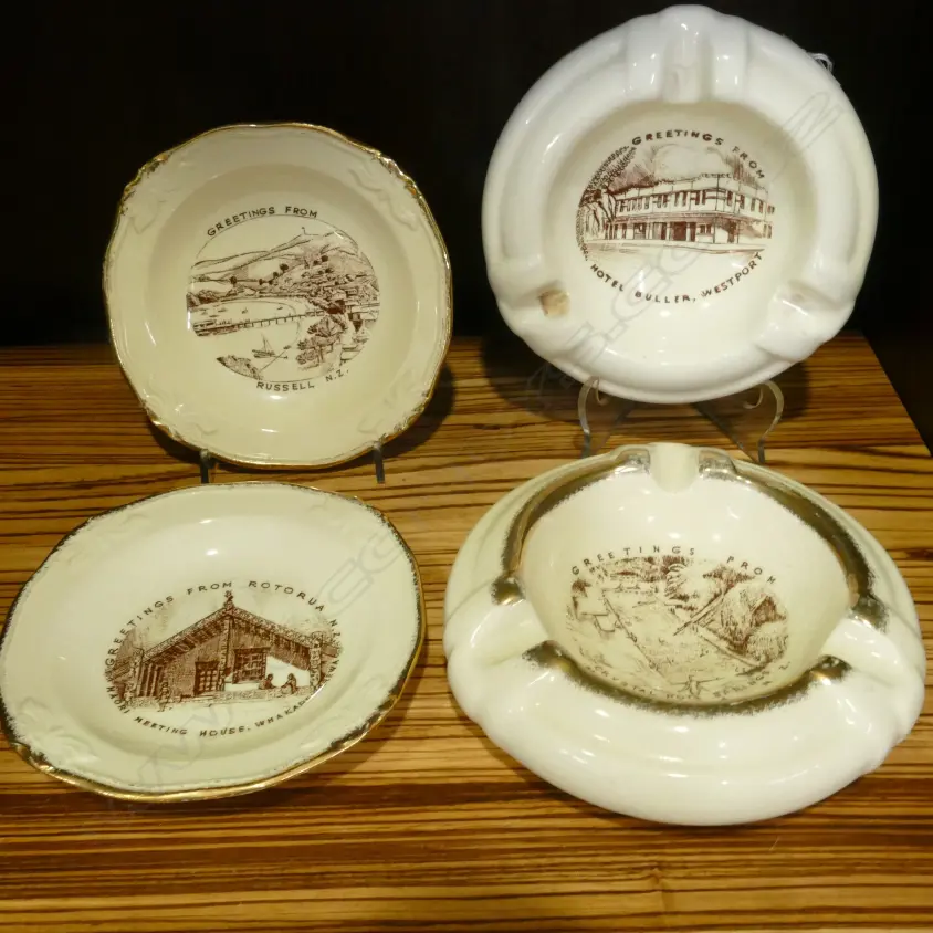 4 C/LYNN HOTEL 'GREETINGS FROM...' ASHTRAYS Image 1++