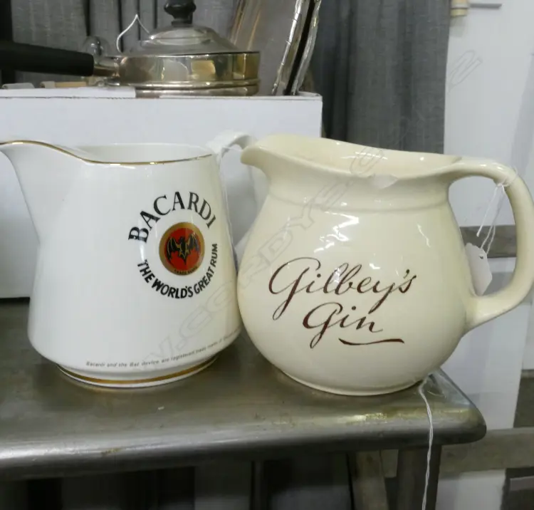 2 C/LYNN JUGS; BACARDI & GILBEY'S GIN Image 1++