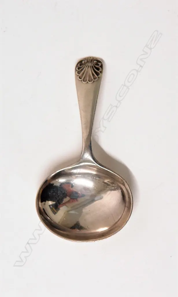 SILVER CADDY SPOON SHELL PATTERN Image 1++