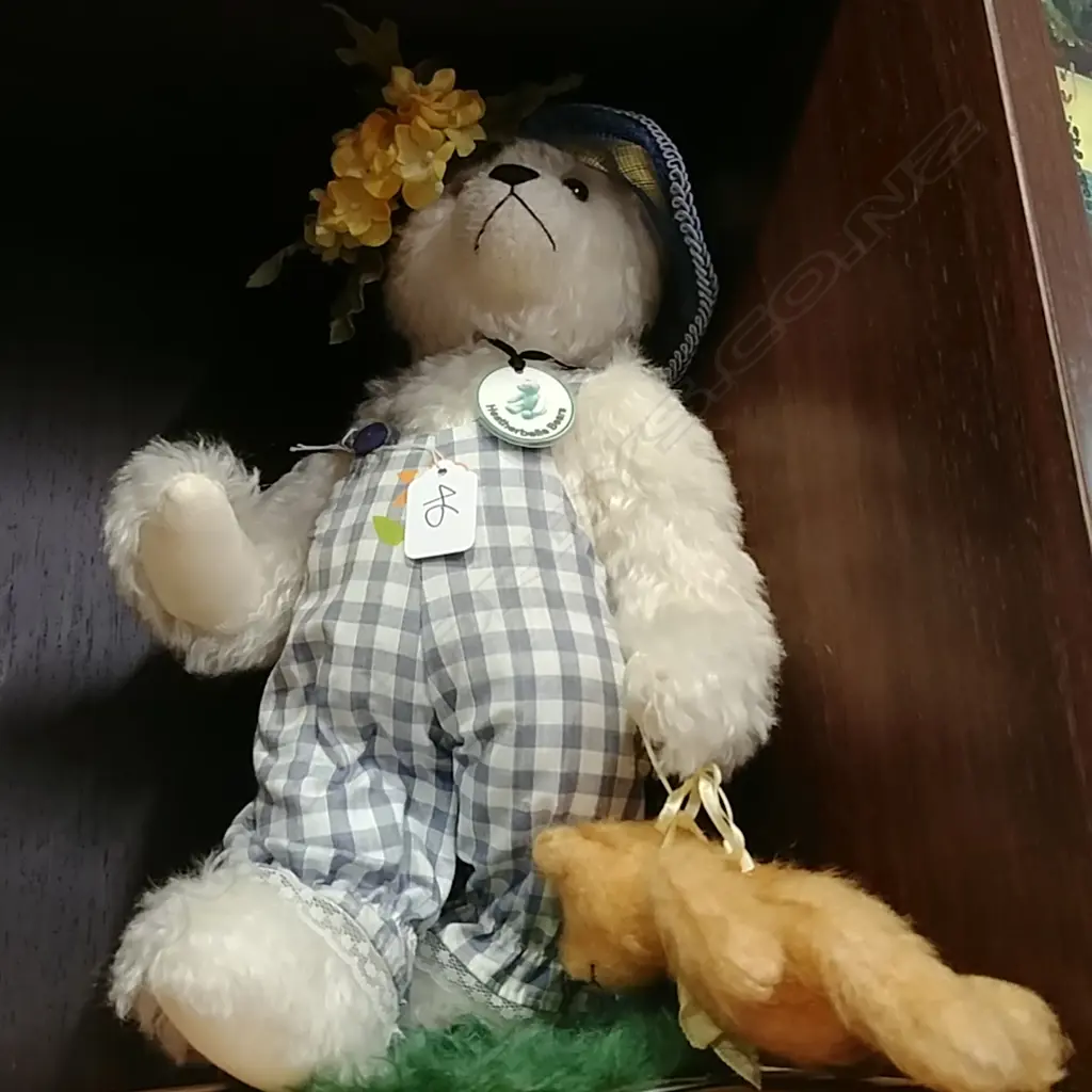 NZ TEDDY BEAR ON STAND AND ANOTHER Image 1++