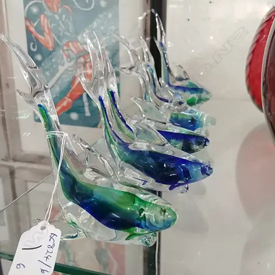 MURANO GLASS (6) SCHOOL OF FISH