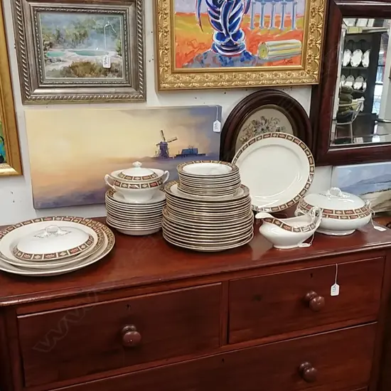 LARGE "ALLERTONS" CHINA PART DINNER SERVICE
