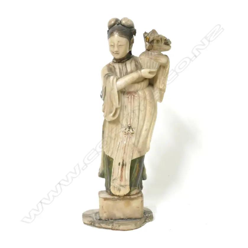 A 19thC Chinese soapstone figure Image 1++