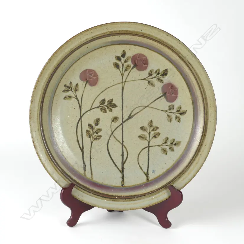 A wall plate/platter by Michael Lucas decorated by Jill Totty Image 1++