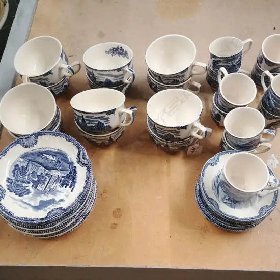 JOHNSON BROS. 12 CUPS&SAUCERS & 11 C&S'S