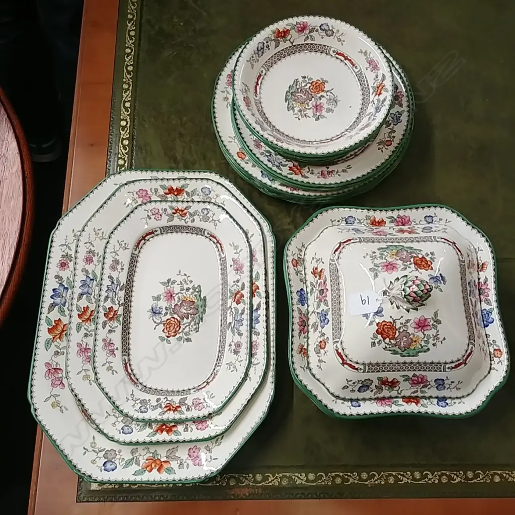 SPODE CHINA PART DINNER SERVICE "CHINESE ROSE" Image 1++