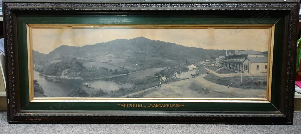 Melvin Vaniman (American 1866-1912) c. 1900 large panoramic photograph of 'Pipiriki Image 1++