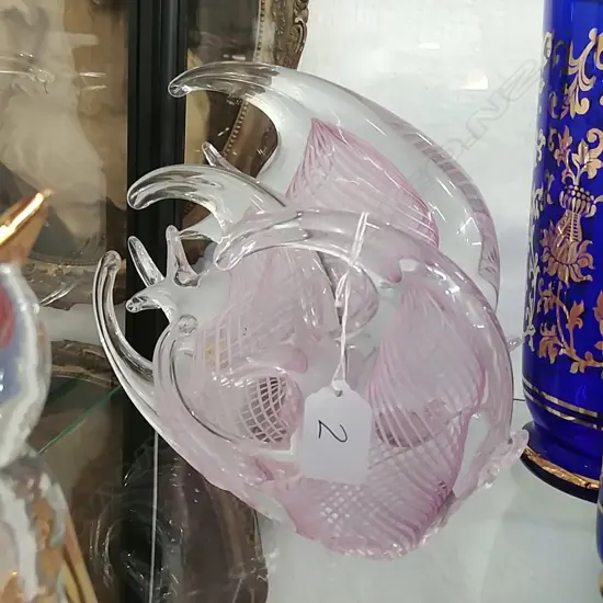 3 MURANO GLASS FISHES-PINK