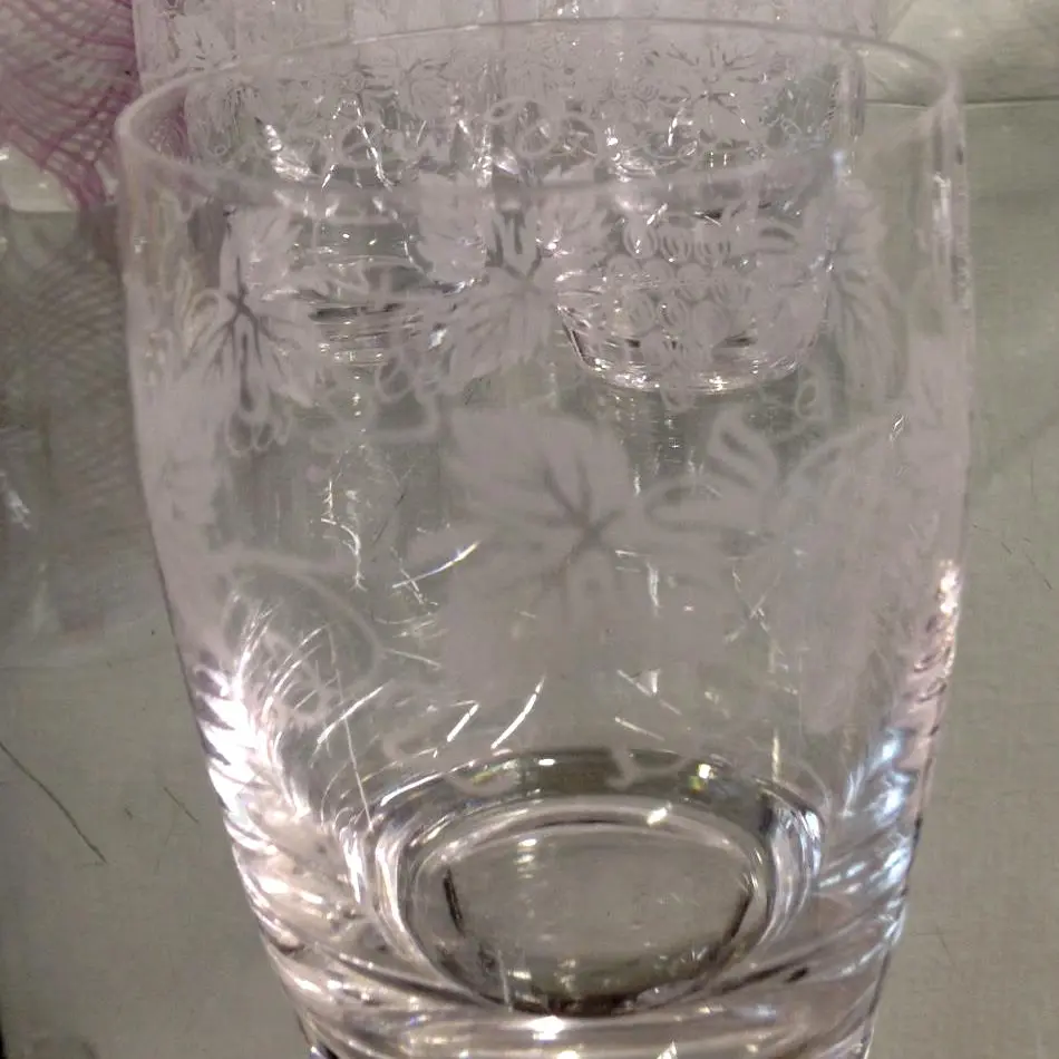 5 STUART CRYSTAL GRAPEVINE GLSS + JUG/2 BOWLS Image 1++