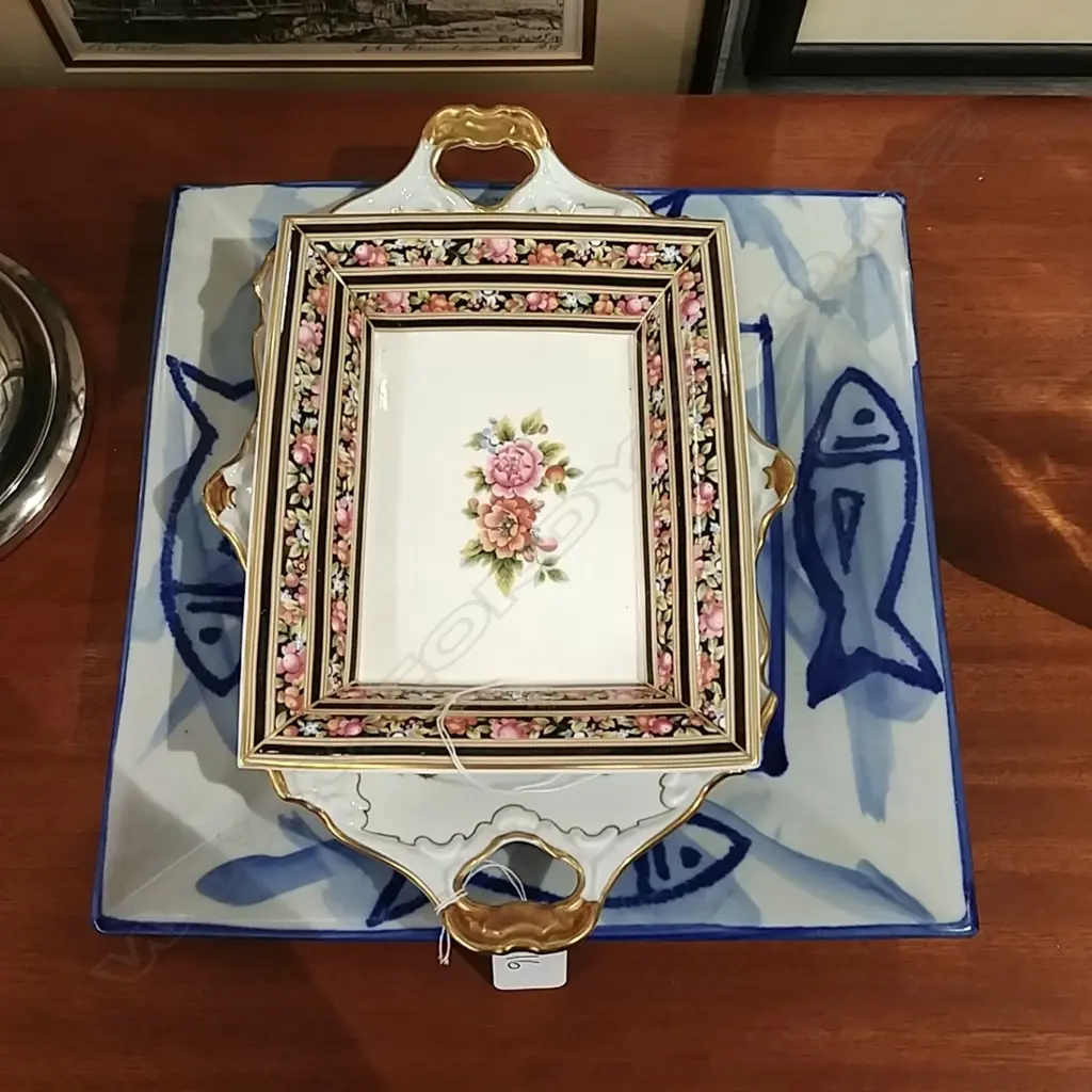GERMAN PORCELAIN DISH+WEDGWOOD +DISH Image 1++
