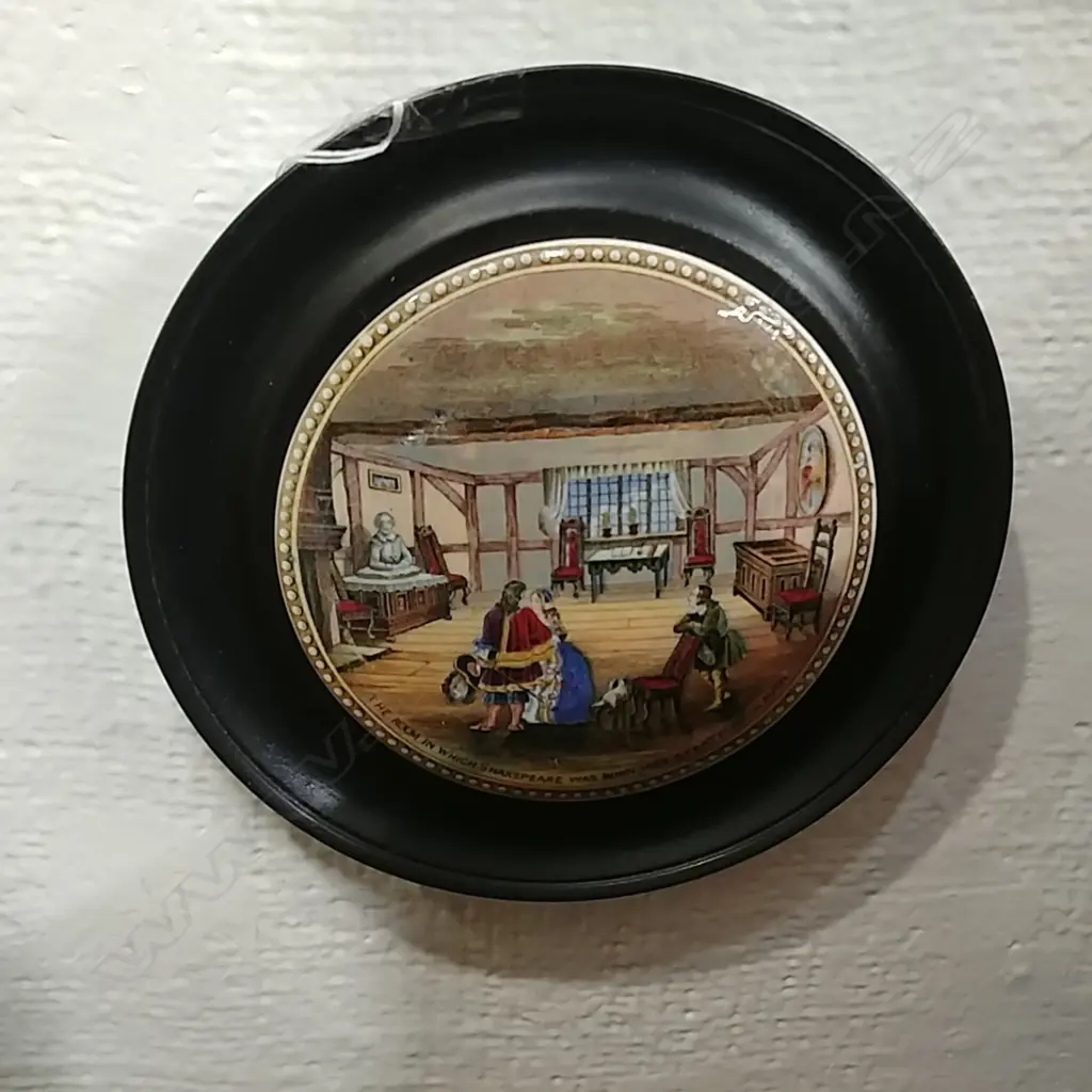 PRATTWARE POT LID 'SHAKESPEARE'S BIRTH PLACE' Image 1++